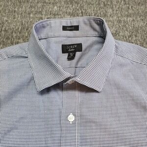 J.Crew Ludlow Dress Shirt Mens Size 16 1/2-36 Gingham Plaid Classic Fit Cotton